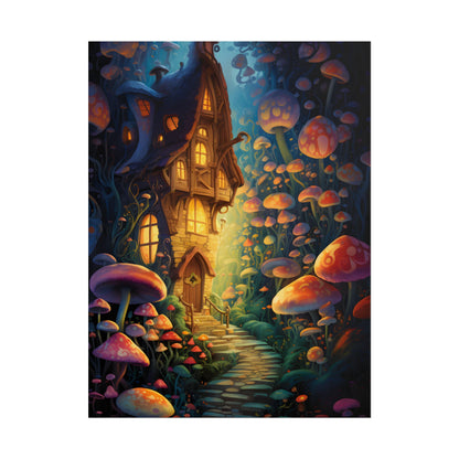 Enchanted Forest Whimsy: Vibrant Fairy Tale Artwork - Poster