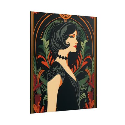 Elegant Vintage Poster: A Woman's Enchanting Presence - Poster