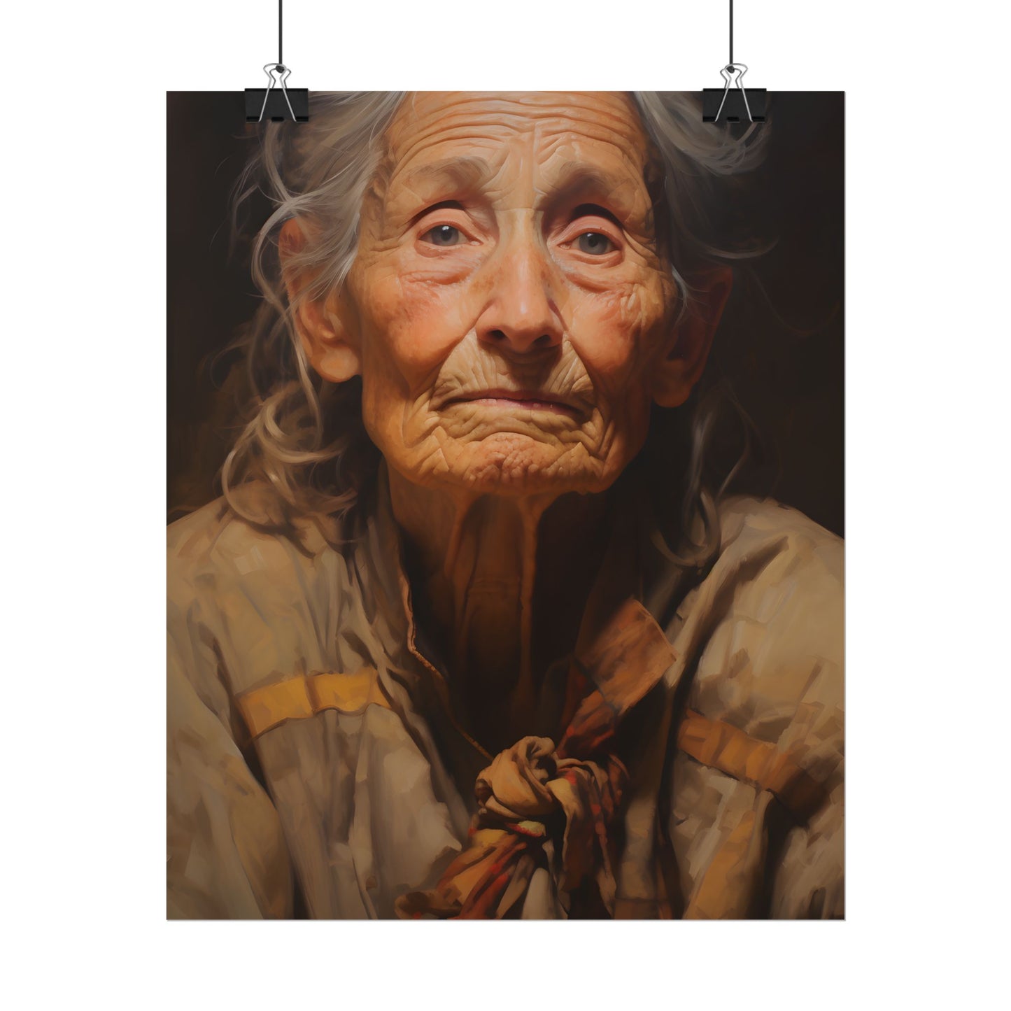 Wisdom of Age: Portrait of an Elderly Person - Poster