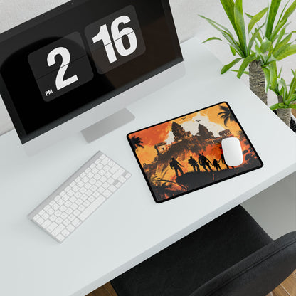 Cityscape: Modern Minimalist Artwork - Desk Mat