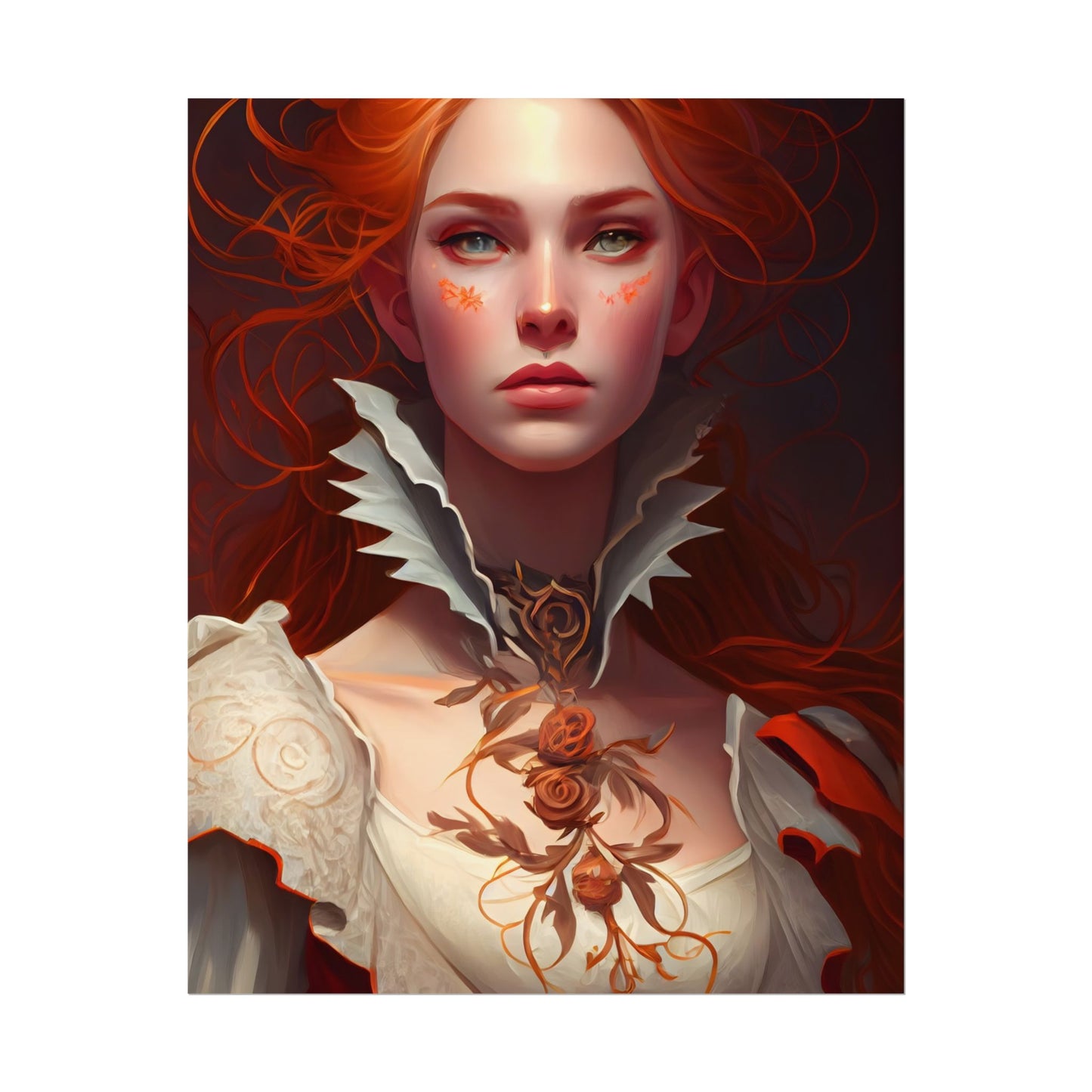 Portrait of a Redhead in Soft Light - Poster