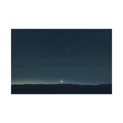 Minimalist Night Sky: Celestial Artwork with Stars and Palette - Poster