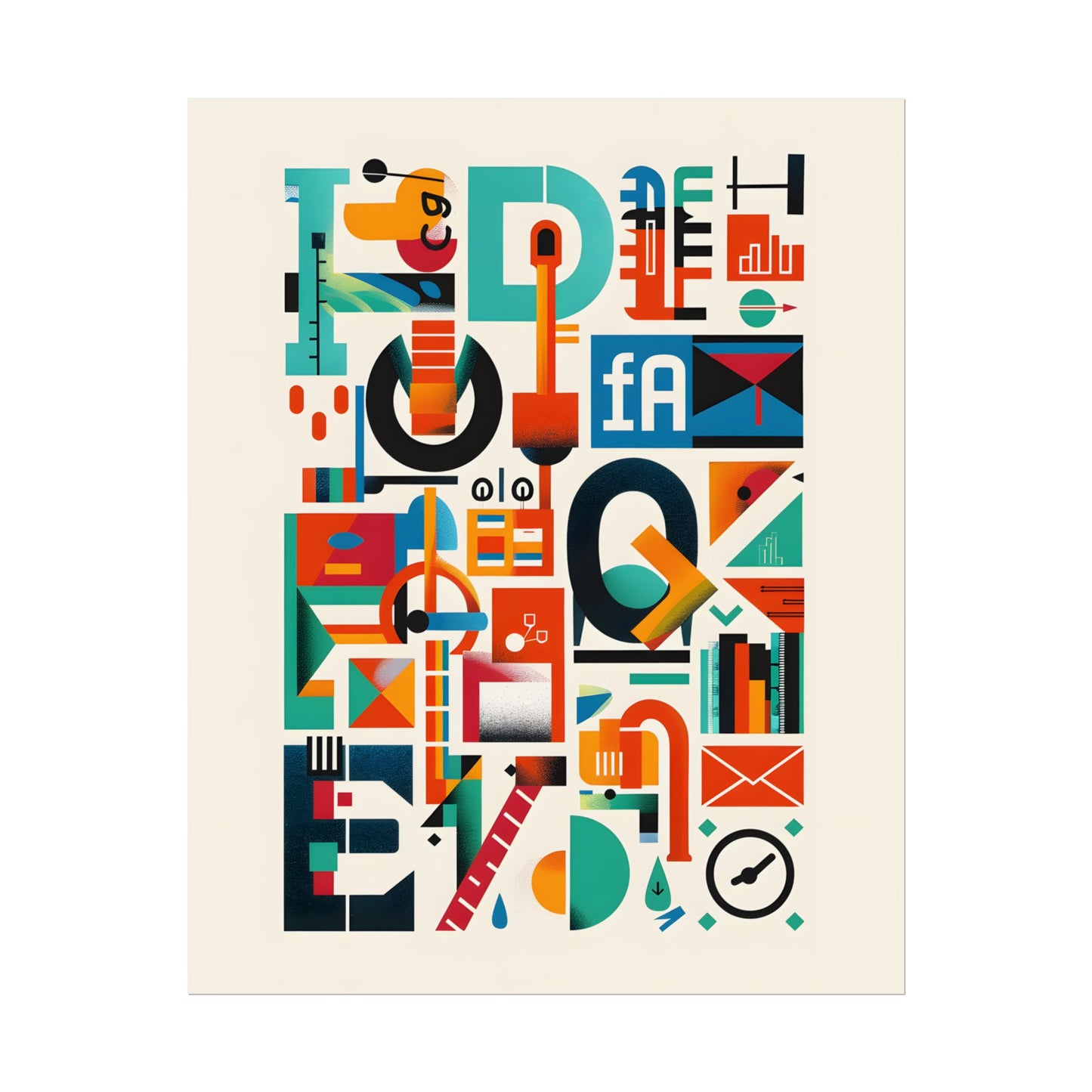 Colorful Infographic: Statistics Explained with Letter L - Poster
