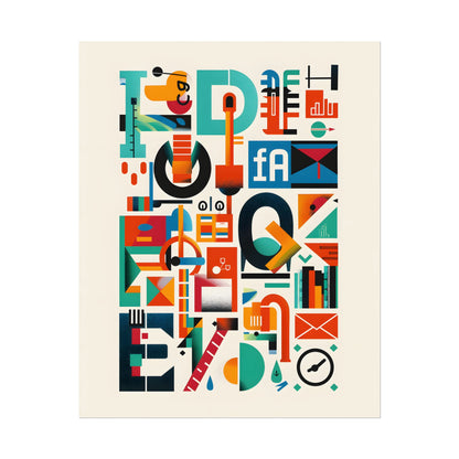 Colorful Infographic: Statistics Explained with Letter L - Poster