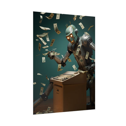 Robotic Art Heist: Modern Masterpieces Meet Metal Minds - Poster