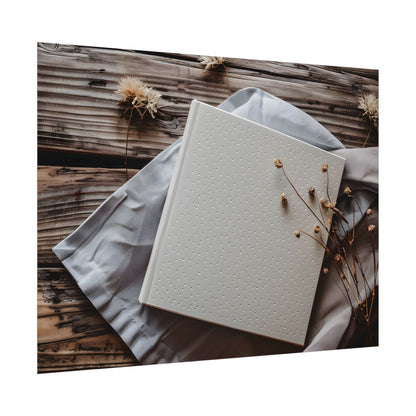 Minimalist Notebook with Embossed Dot Pattern - Poster