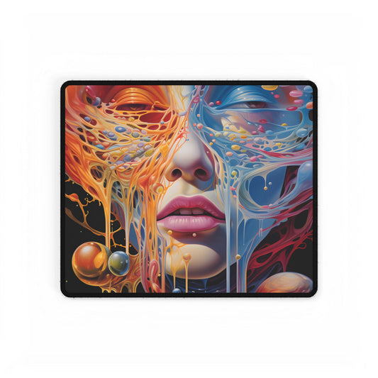 Vibrant Mystical Realms: Fantastical Portal Artwork - Desk Mat