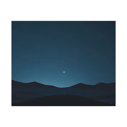 Minimalist Night Sky: Abstract Starry Art - Poster