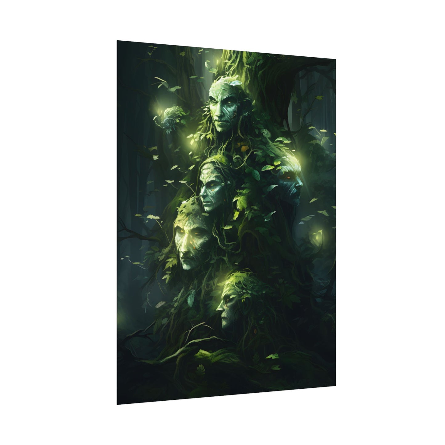 Mystical Morning Guardians: Ancient Forest Spirits - Poster