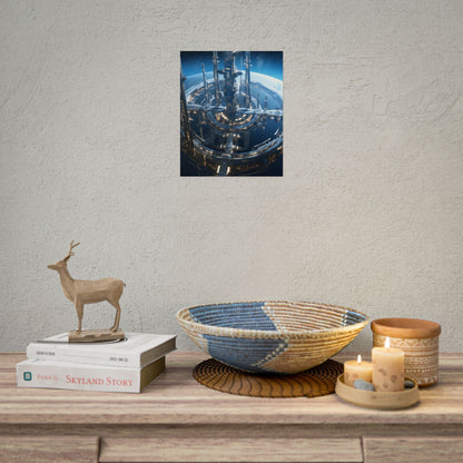 Futuristic Space Station: Aetherial Hub - Poster
