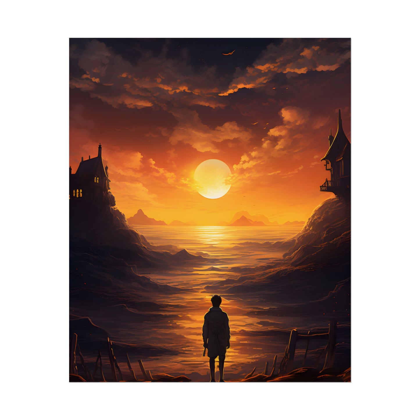 Peaceful Outdoor Moment: A Serene Scene of Human Connection - Poster