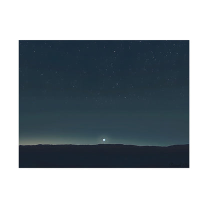 Minimalist Night Sky: Celestial Artwork with Stars and Palette - Poster