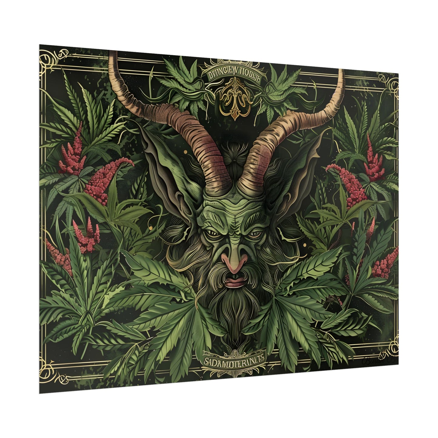 Victorian Devil: Dark Ominous Illustration - Poster