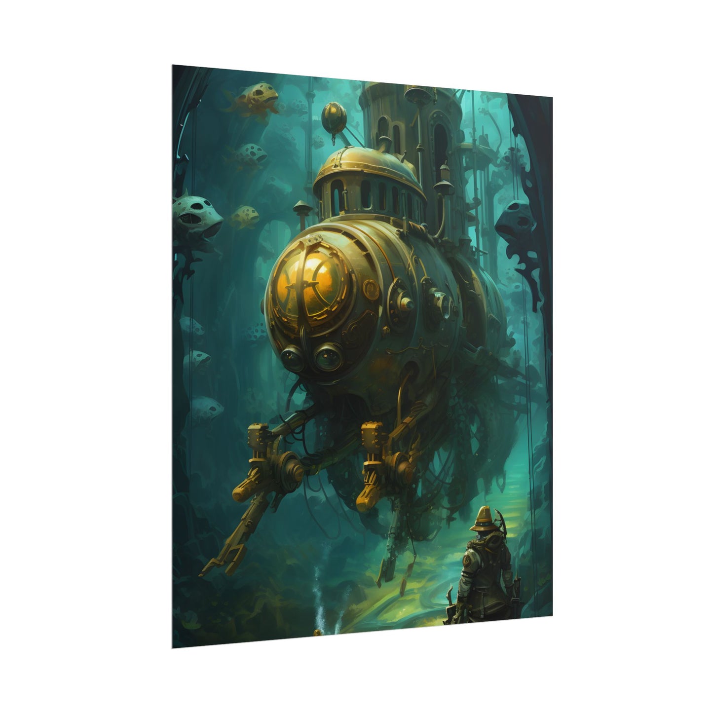 Underwater Steampunk Adventure: A Hero's Quest for Discovery - Poster