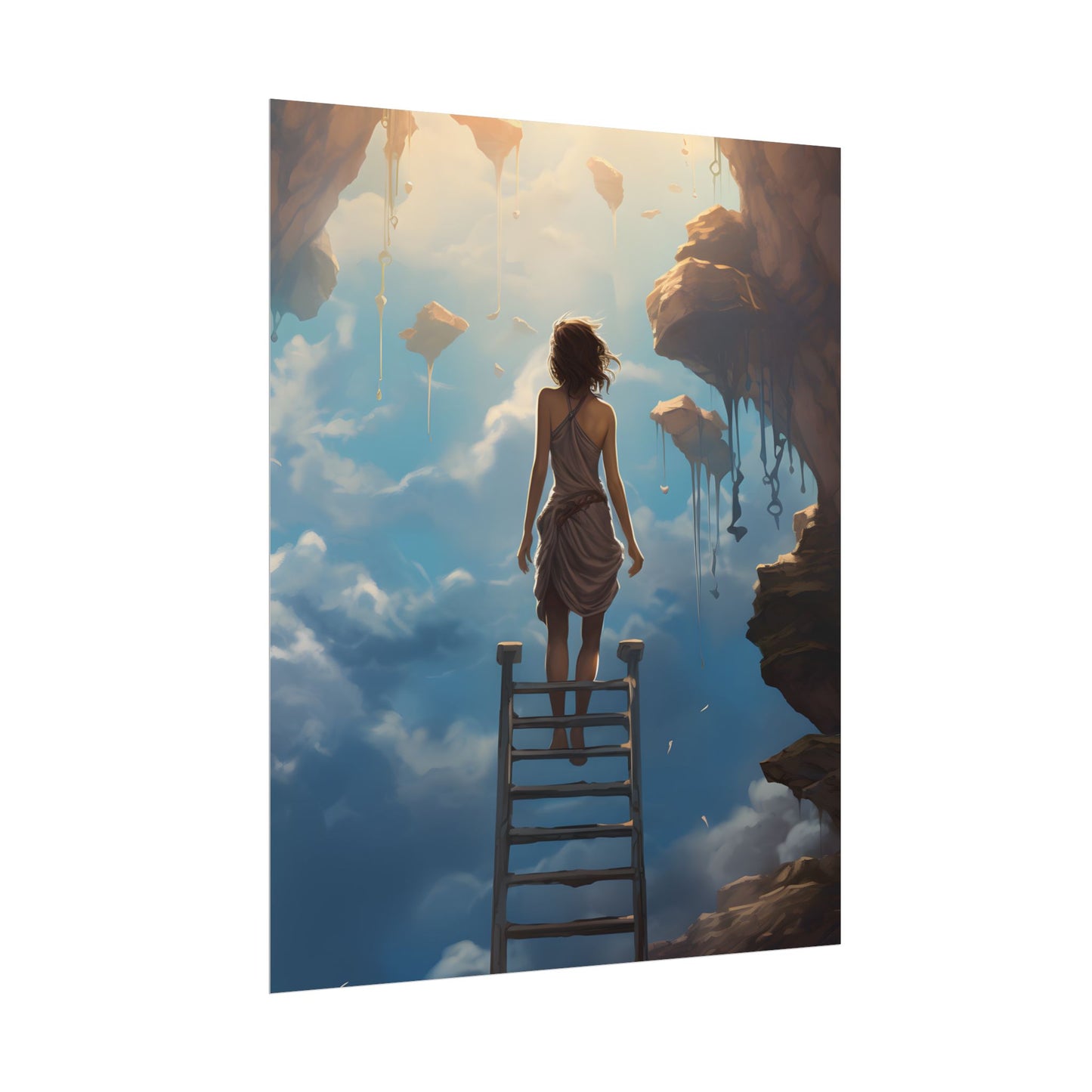 Casual Moment: Person Outdoor Portrait - Poster
