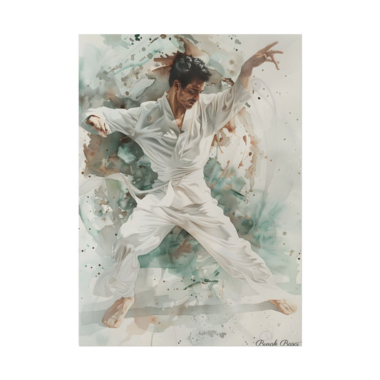 Watercolor Dance Movement: A Man in White - Poster