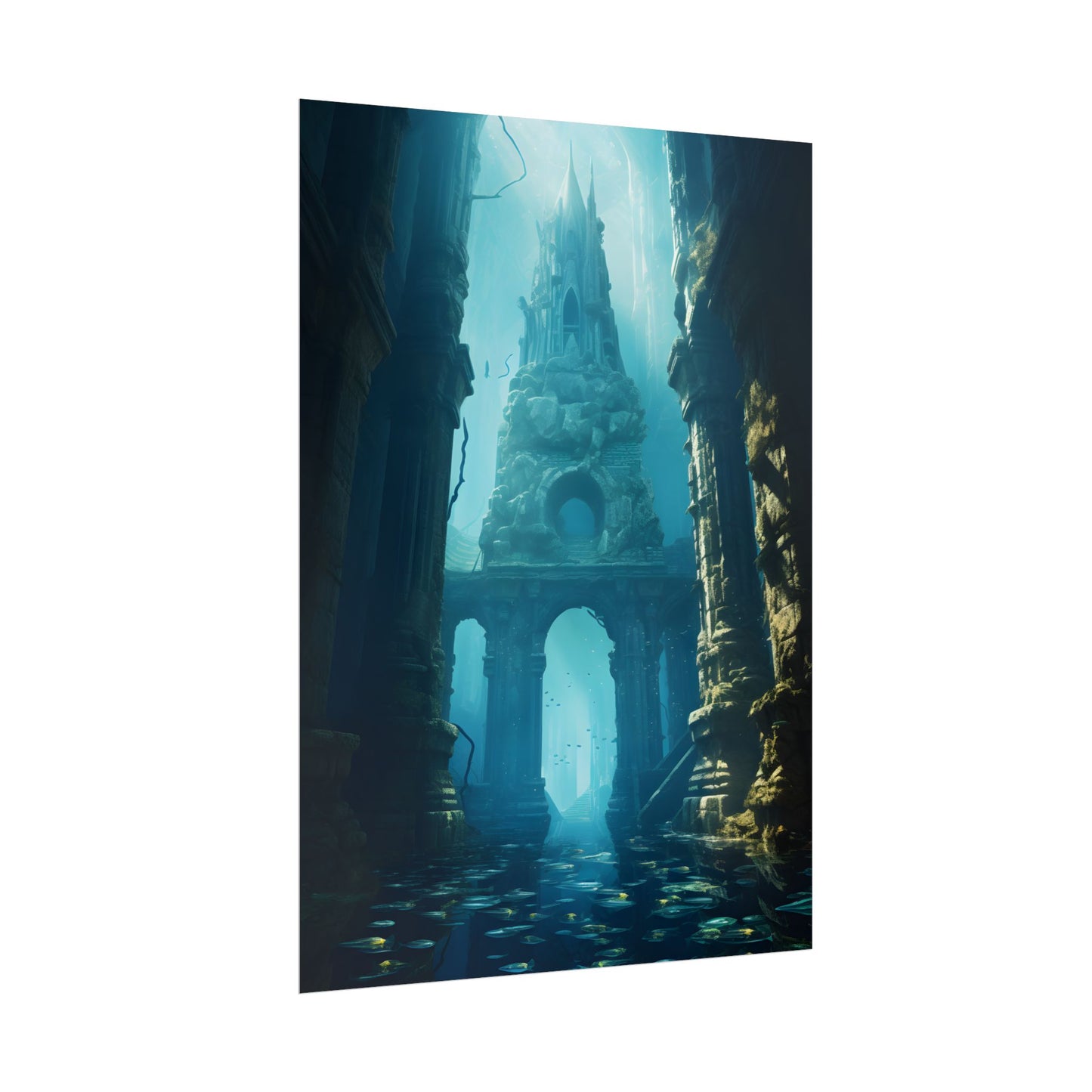Lost Underwater Civilization: Ancient City Artwork - Poster