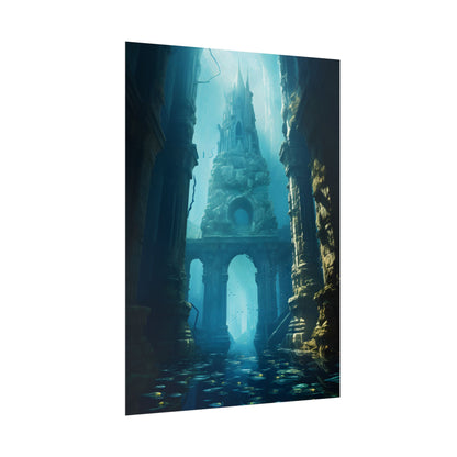 Lost Underwater Civilization: Ancient City Artwork - Poster