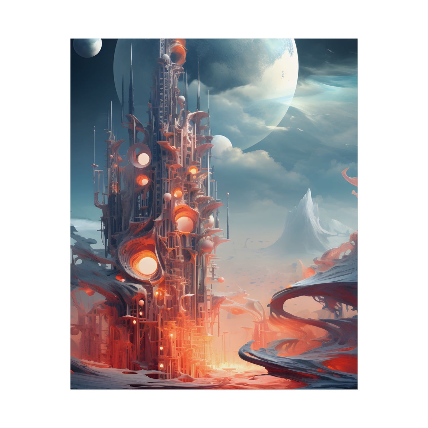 Cyber Dreams: Abstract Artwork - Poster