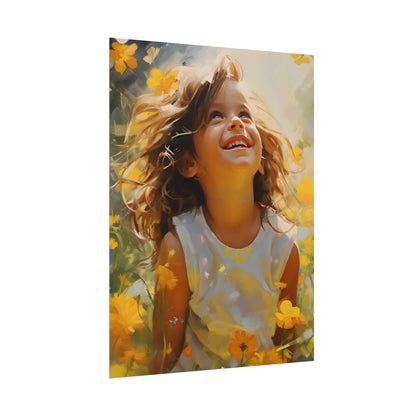 Childhood Innocence Portrait: A Candid Moment - Poster