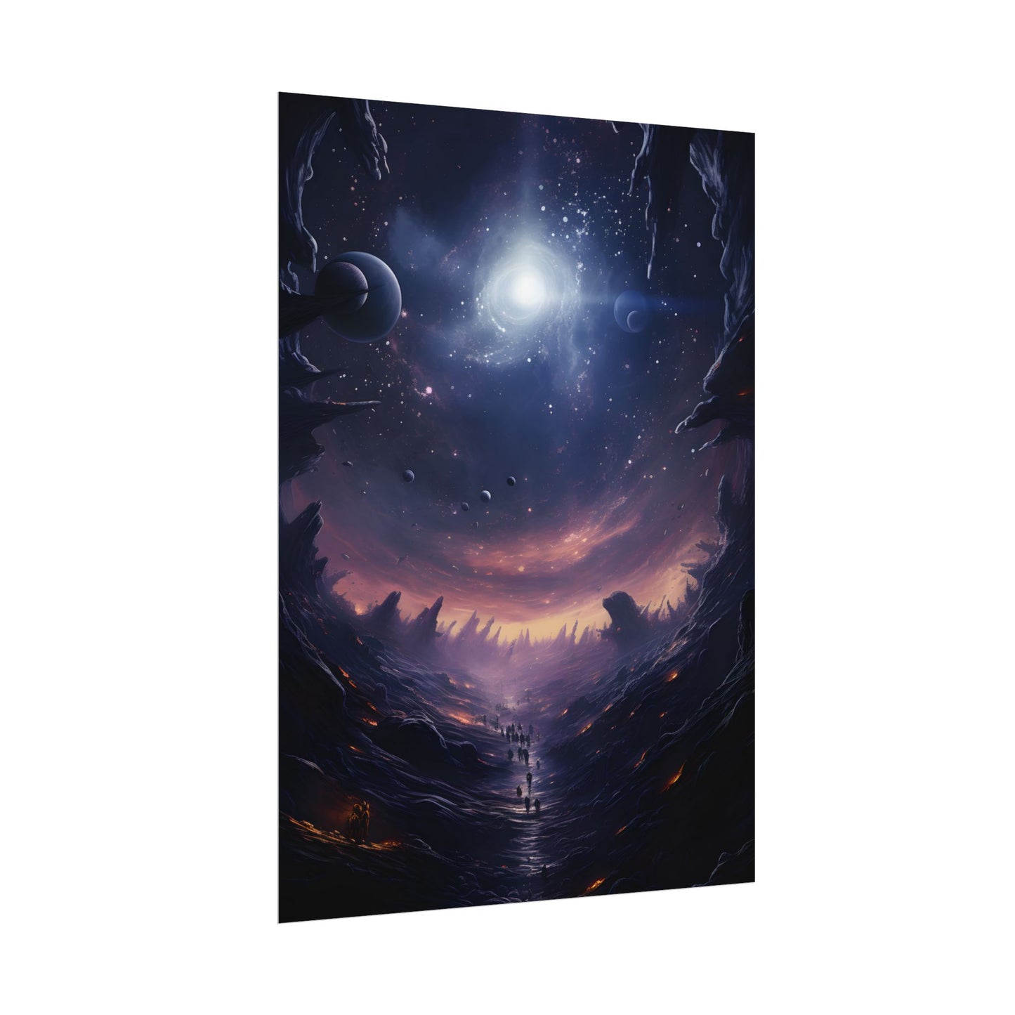 Black Hole Cosmic Art: A Planetary Masterpiece - Poster