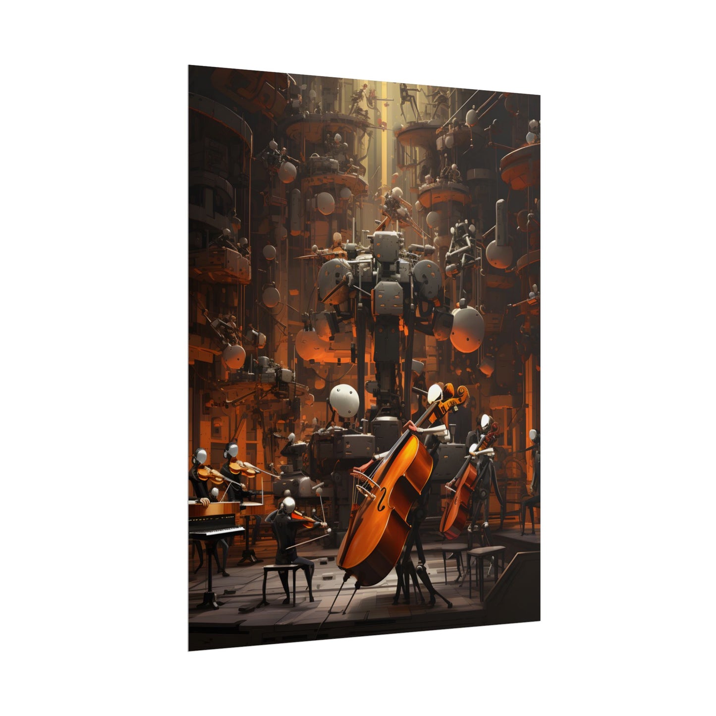 6 Sentient Robot Musicians: A Symphony of Artistic Expression - Poster