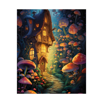 Enchanted Forest Whimsy: Vibrant Fairy Tale Artwork - Poster