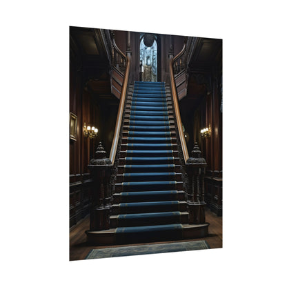 Haunted Gothic Mansion: Spooky Victorian Atmosphere Artwork - Poster