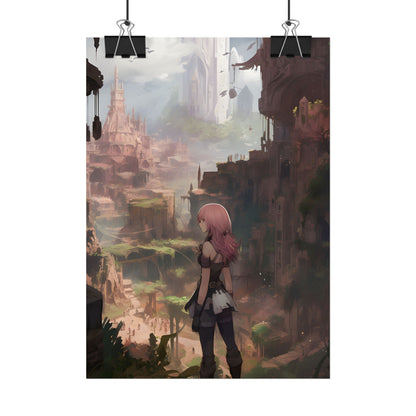 Birds in Flight: Anime-Style Avian Art - Poster
