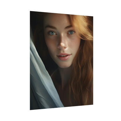Close-Up Portrait: Bright Smile & Sharp Lips Artwork - Poster