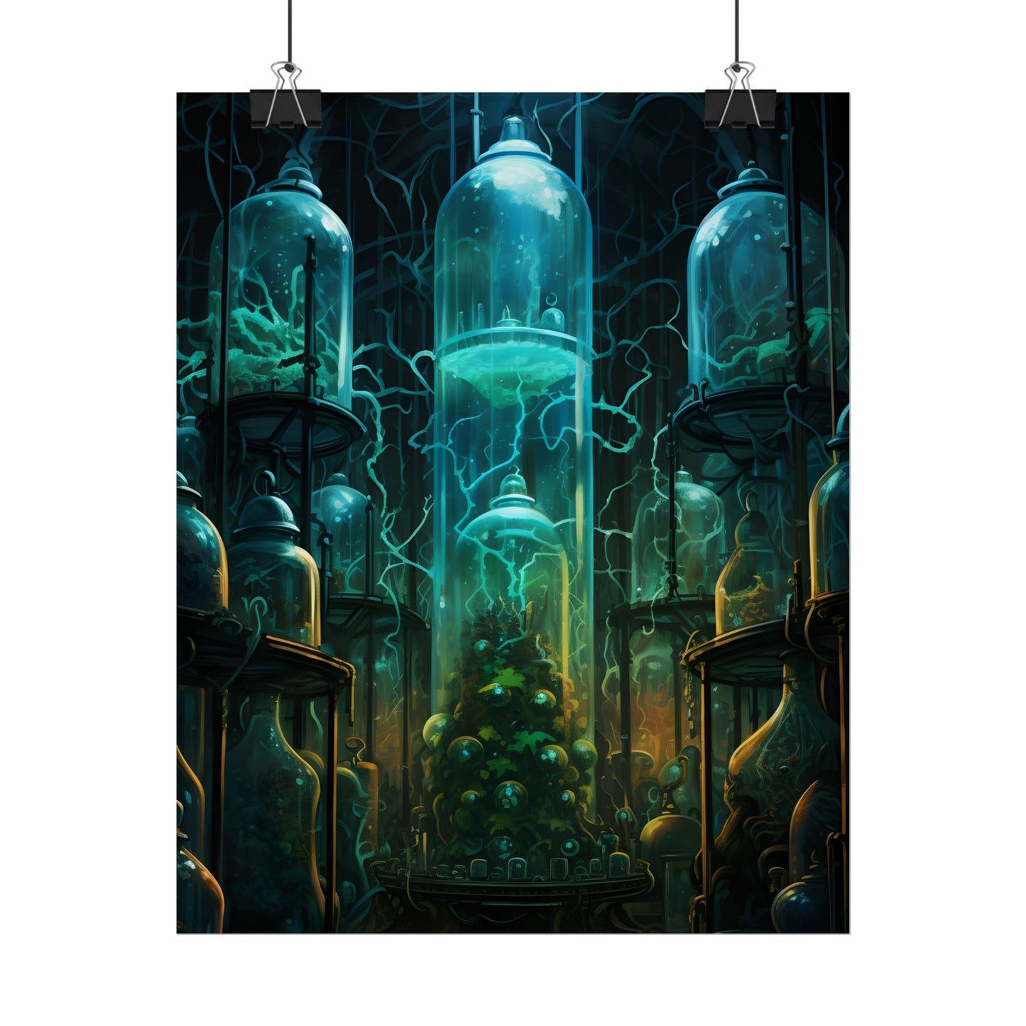 Molecular Secrets: Laboratory Artwork Showcase - Poster