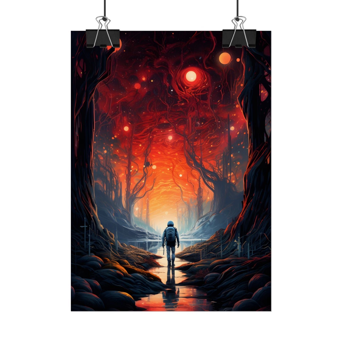 Futuristic Wilderness Explorer: Sci-Fi Adventure Digital Art - Poster