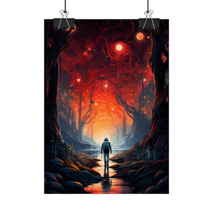Futuristic Wilderness Explorer: Sci-Fi Adventure Digital Art - Poster