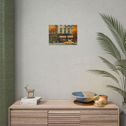 Whimsical Yellow Dreams: Playful Building Digital Art - Poster