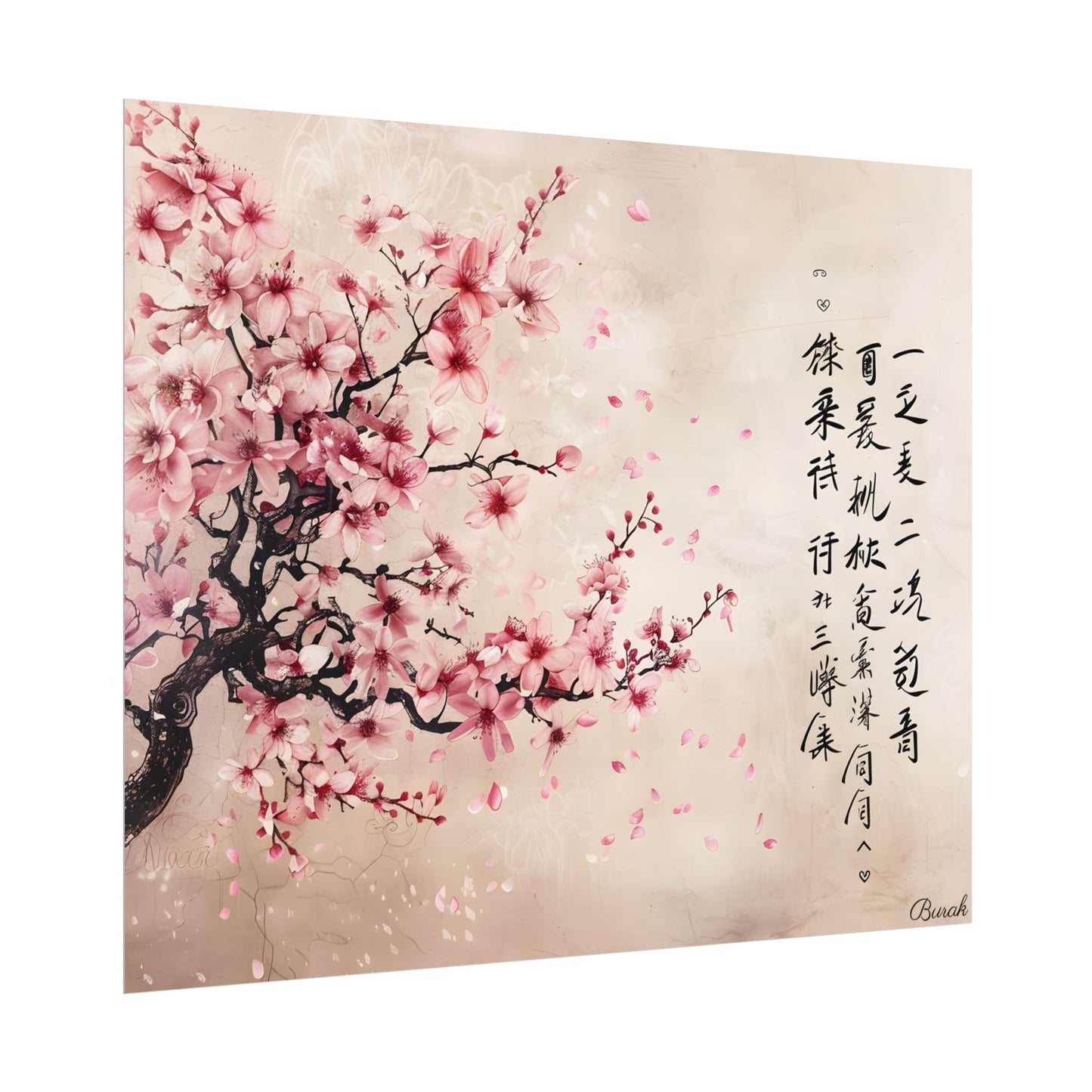 Elegant Cherry Blossom: Japanese Art Photography - Poster