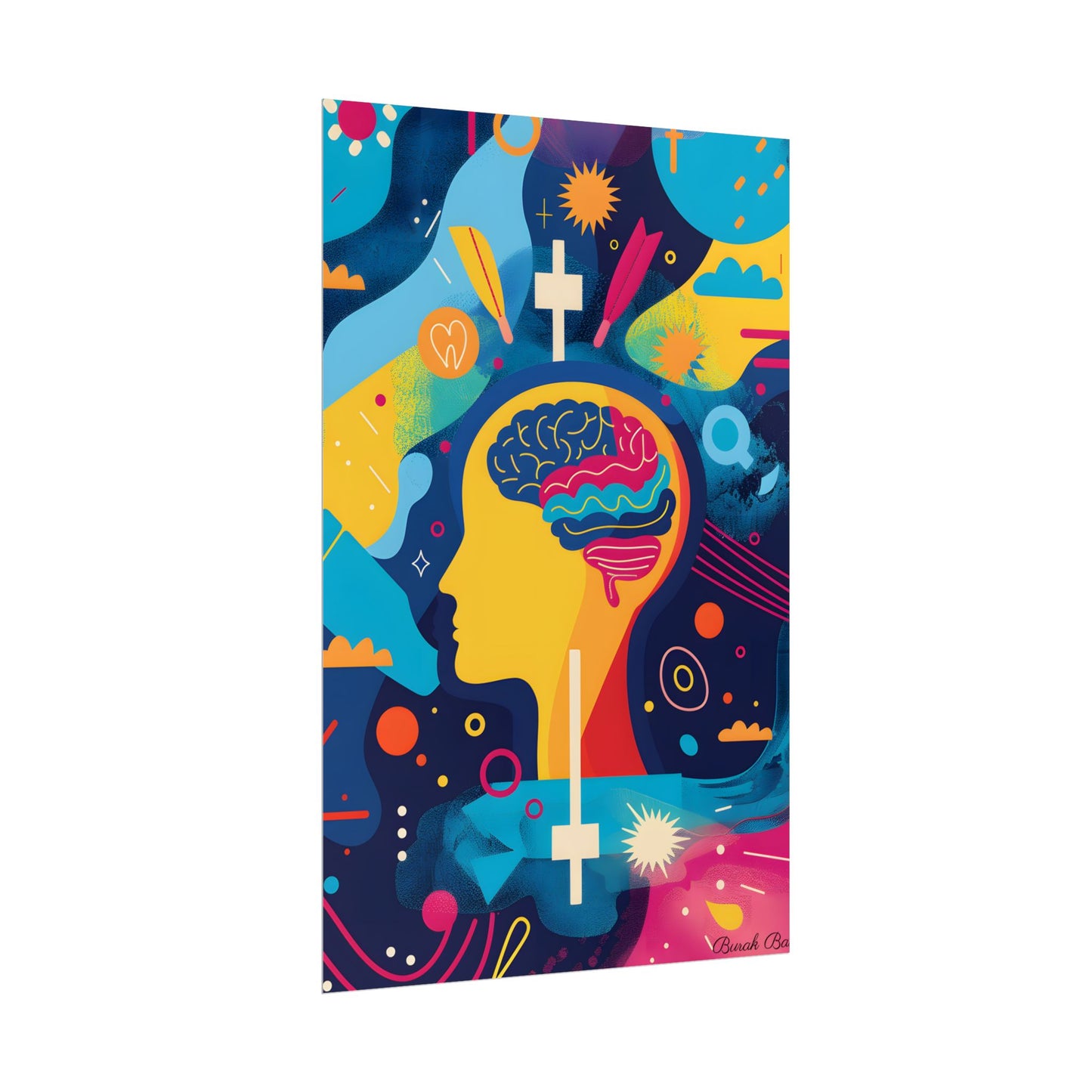 Vibrant Growth Mindset: Inspirational Quote on a Colorful Background - Poster