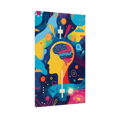 Vibrant Growth Mindset: Inspirational Quote on a Colorful Background - Poster