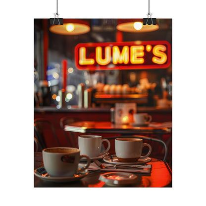 Retro Kitchen Diner: Vintage Artwork from Lukes - Poster
