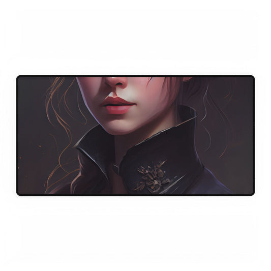 Dramatic Portrait of an Astonishing Woman - Desk Mat