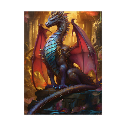 Ancient Dragon Guardian: Fantasy Artwork - Dragon Art - Poster