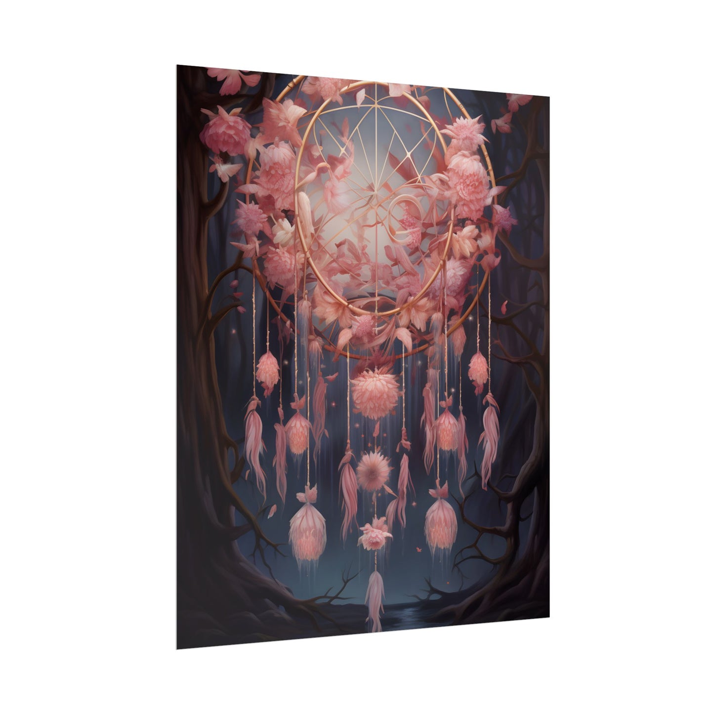 Ethereal Dreamcatcher Realm: Surreal Landscape Art - Poster