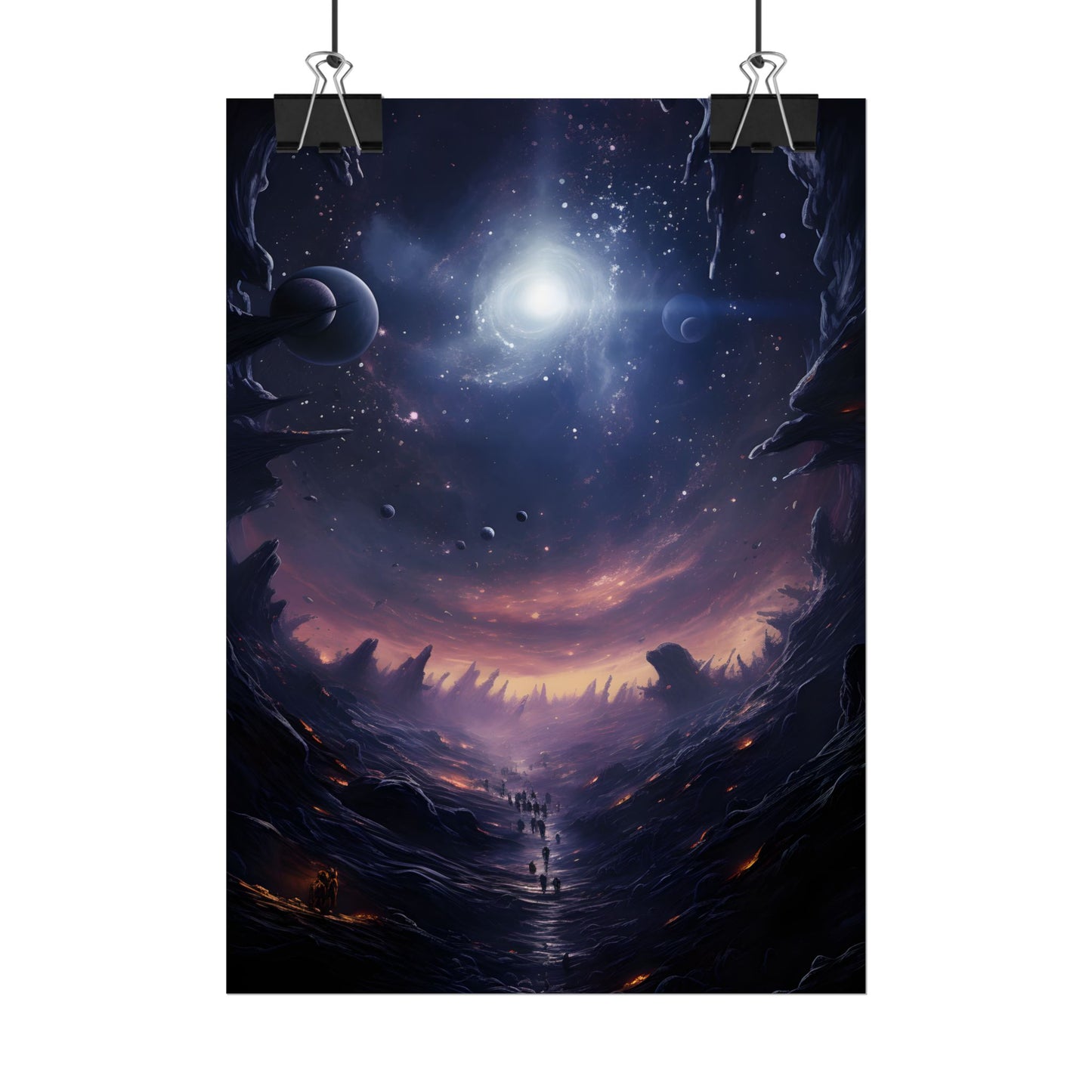 Black Hole Cosmic Art: A Planetary Masterpiece - Poster