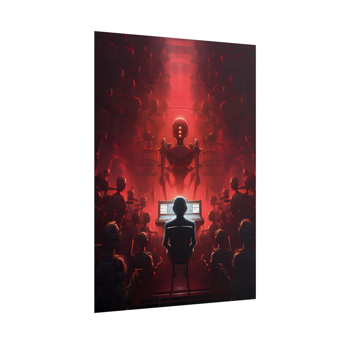 Robot Symphony: Futuristic Music Art - Poster
