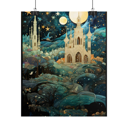 Medieval Stained Glass: Intricate Church Windows Art - Poster