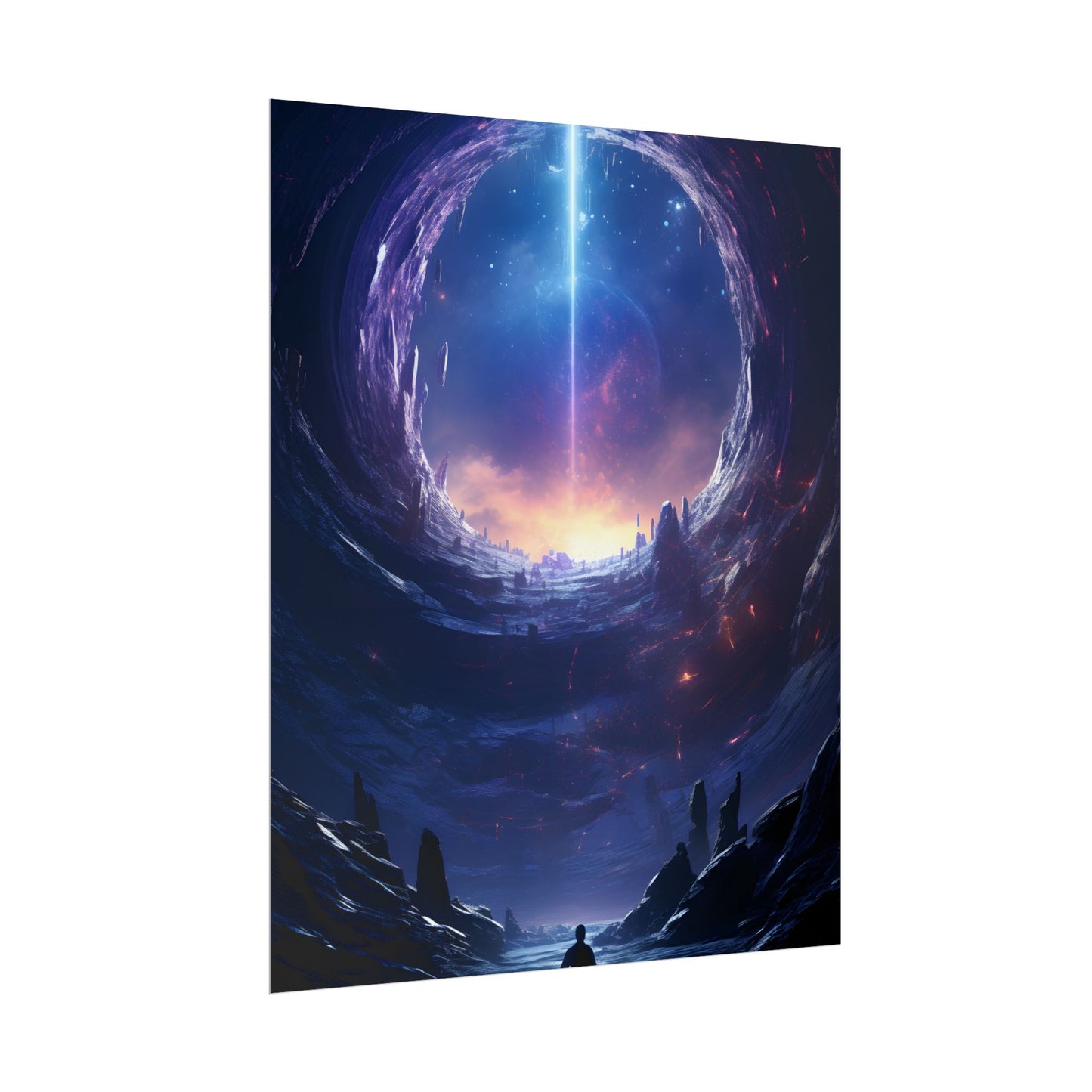 Black Hole Galaxy: Cosmic Digital Artwork - Poster