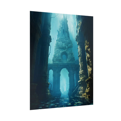Lost Underwater Civilization: Ancient City Artwork - Poster