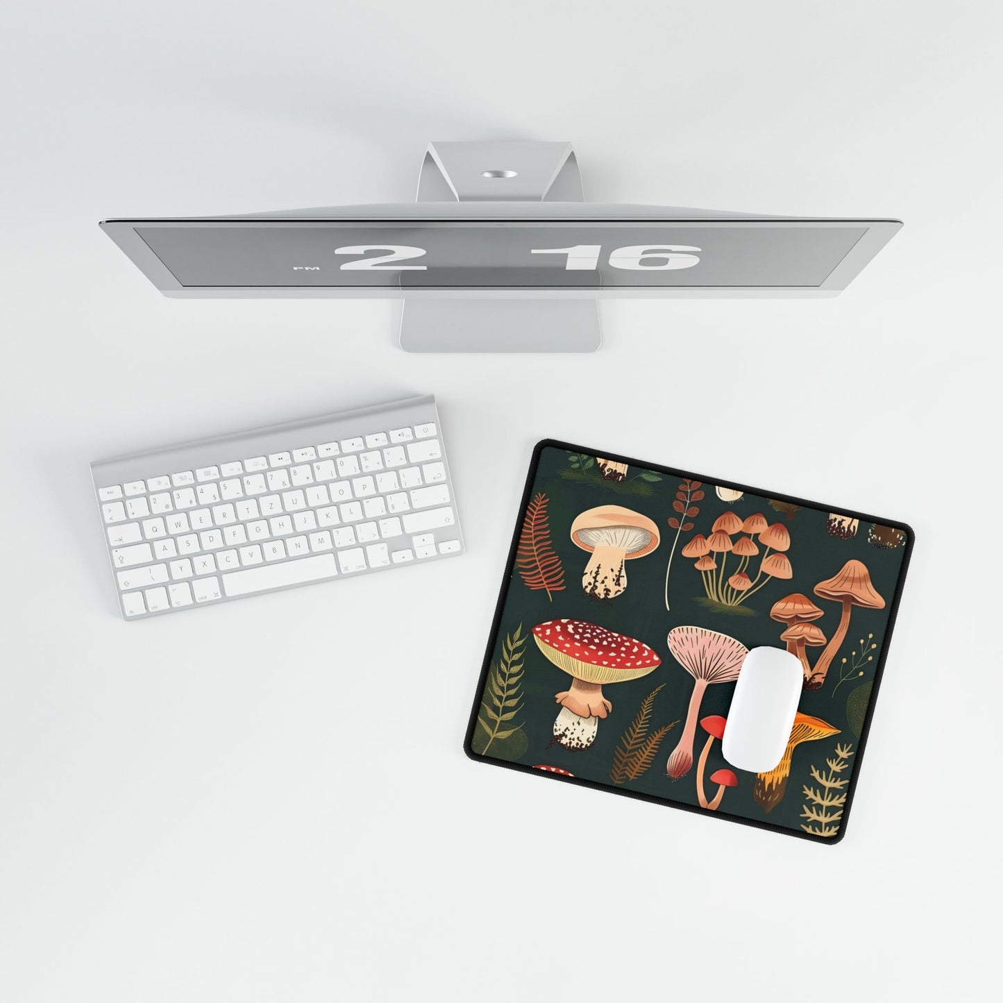 Vibrant Mushroom Poster: 2024 Batch - Desk Mat
