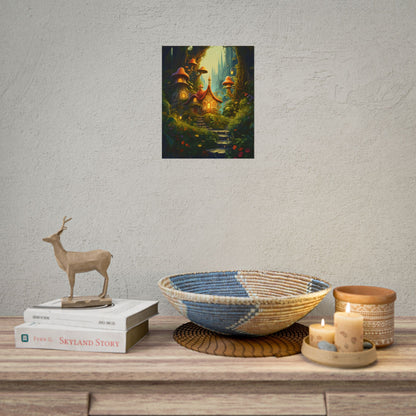 Enchanted Forest Wonder: A Young Hero in Whimsical Magic - Poster