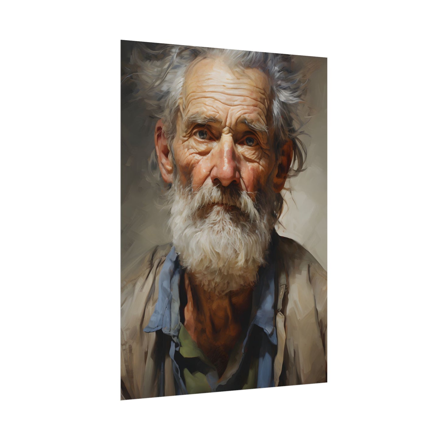 Elderly Wisdom: Portrait of a Timeless Soul - Poster