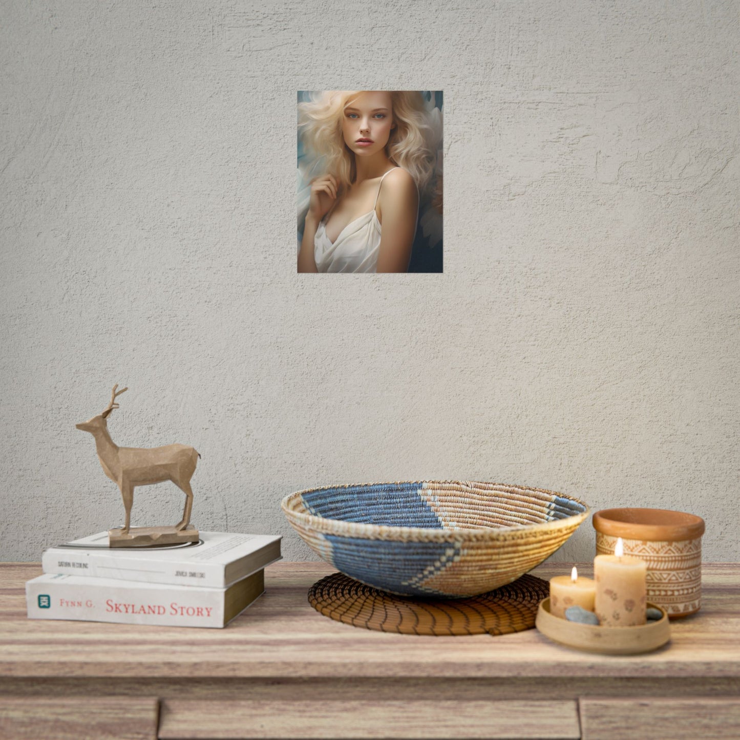 Modern Blonde Portrait: Unvarnished Natural Beauty - Poster